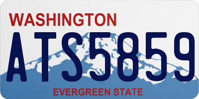 WA license plate ATS5859