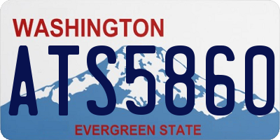 WA license plate ATS5860