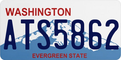 WA license plate ATS5862