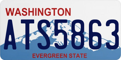 WA license plate ATS5863