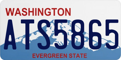WA license plate ATS5865