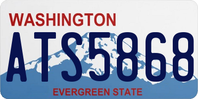 WA license plate ATS5868