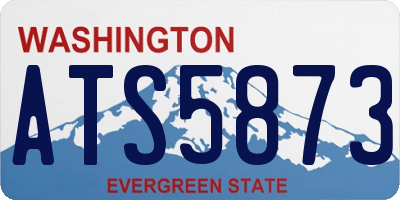WA license plate ATS5873