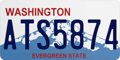 WA license plate ATS5874
