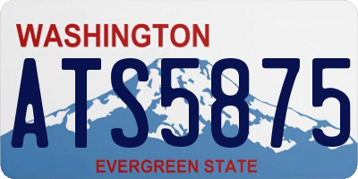 WA license plate ATS5875
