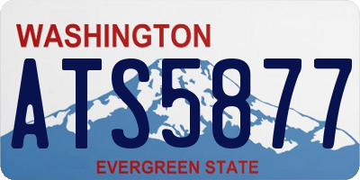 WA license plate ATS5877