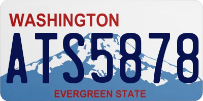 WA license plate ATS5878