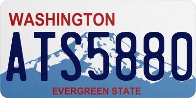 WA license plate ATS5880