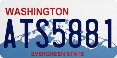 WA license plate ATS5881
