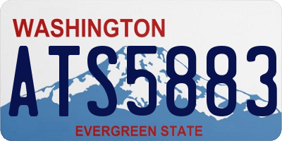 WA license plate ATS5883