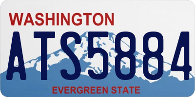 WA license plate ATS5884