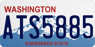 WA license plate ATS5885