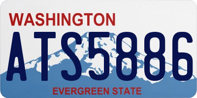 WA license plate ATS5886