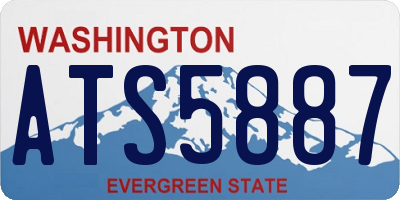 WA license plate ATS5887