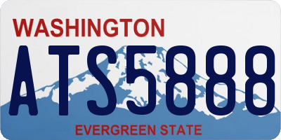 WA license plate ATS5888