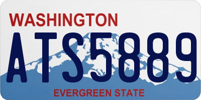 WA license plate ATS5889