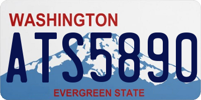 WA license plate ATS5890