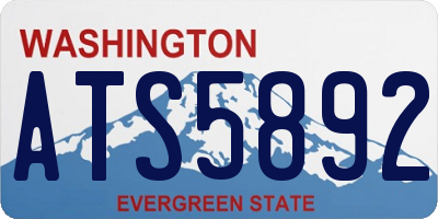 WA license plate ATS5892