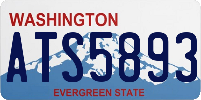 WA license plate ATS5893
