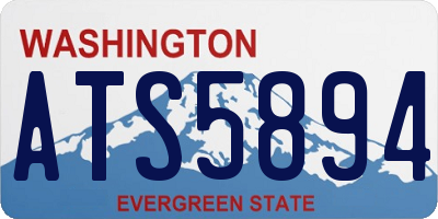 WA license plate ATS5894