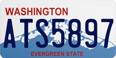 WA license plate ATS5897