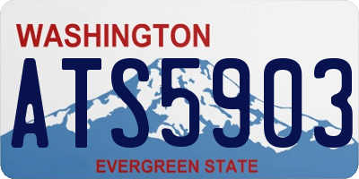 WA license plate ATS5903