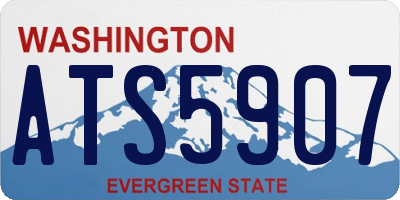 WA license plate ATS5907