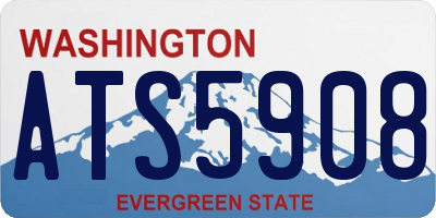WA license plate ATS5908