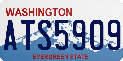 WA license plate ATS5909
