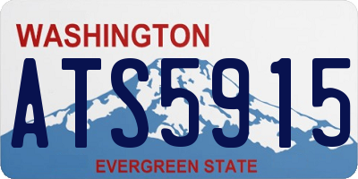 WA license plate ATS5915