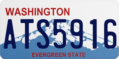 WA license plate ATS5916