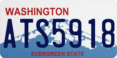 WA license plate ATS5918