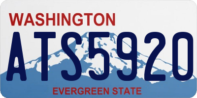 WA license plate ATS5920