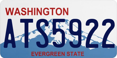 WA license plate ATS5922