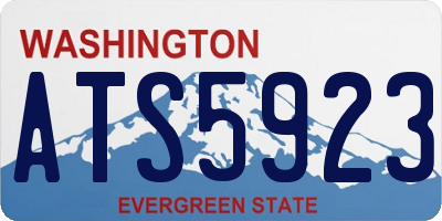 WA license plate ATS5923