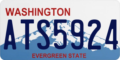 WA license plate ATS5924