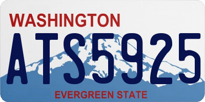 WA license plate ATS5925