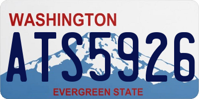 WA license plate ATS5926
