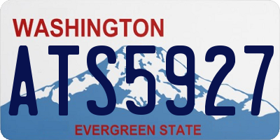 WA license plate ATS5927