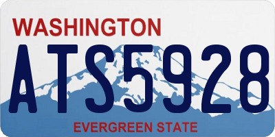 WA license plate ATS5928