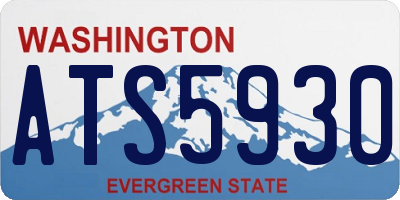 WA license plate ATS5930