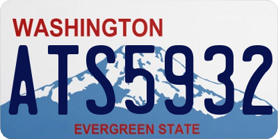WA license plate ATS5932