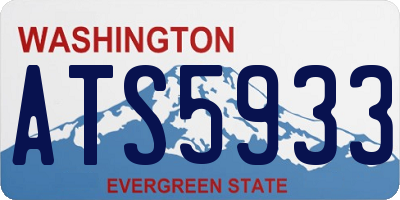 WA license plate ATS5933