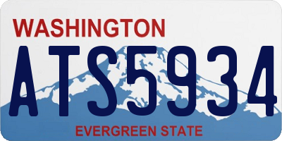 WA license plate ATS5934