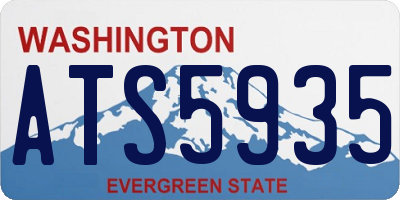 WA license plate ATS5935