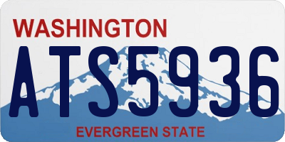 WA license plate ATS5936