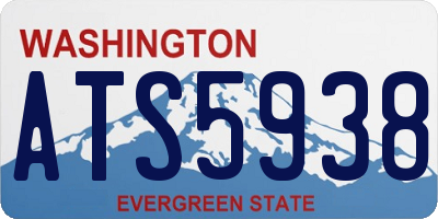 WA license plate ATS5938