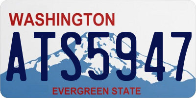 WA license plate ATS5947