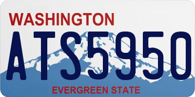 WA license plate ATS5950