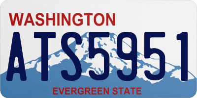 WA license plate ATS5951